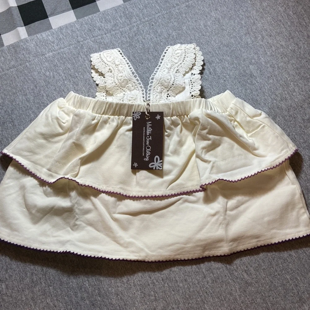 Matilda Jane Kid´s Casual Lace Top In Beige Size 4 NWT - Picture 7 of 9